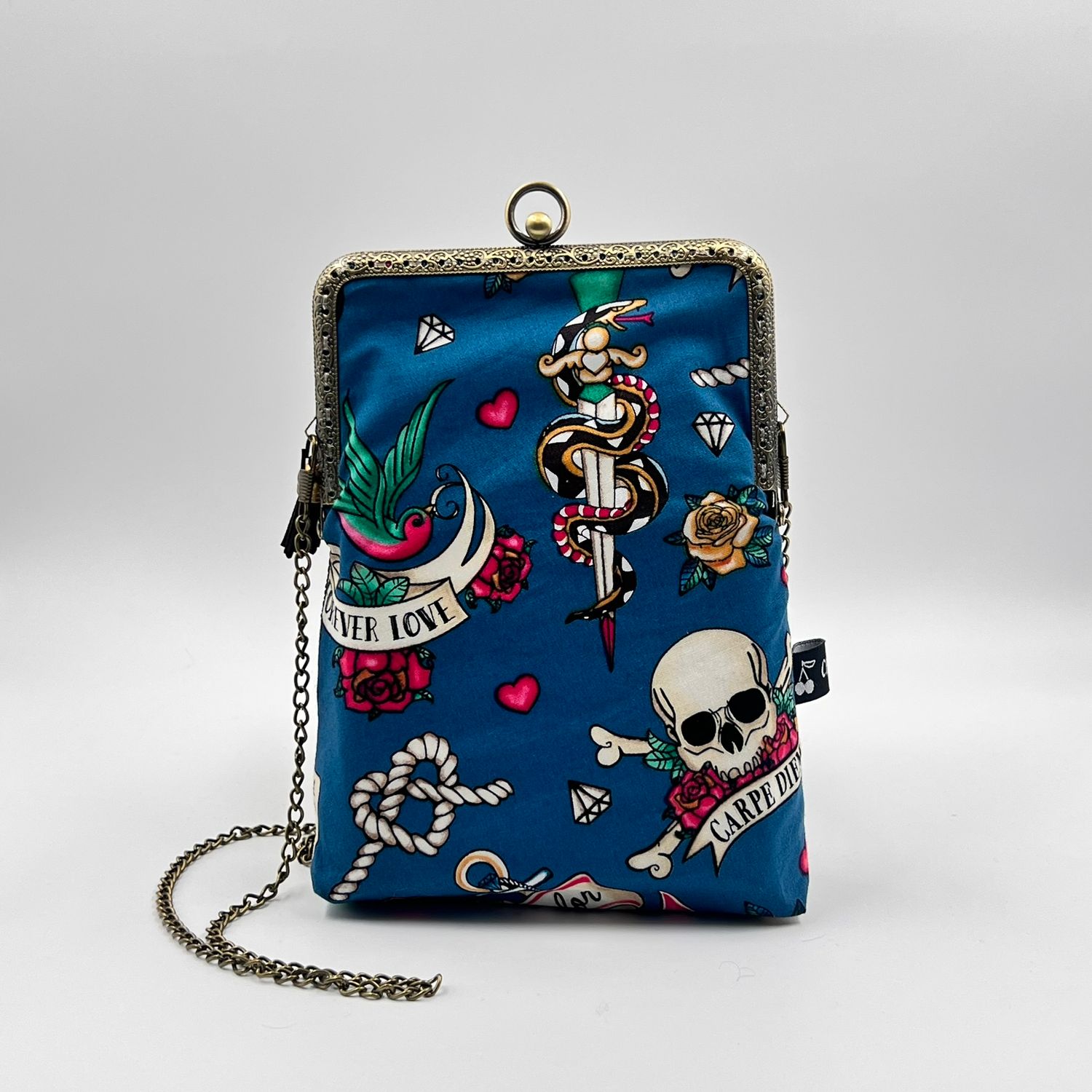 PETITE POCHETTE VINTAGE "SAILOR TATTOO BLUE"