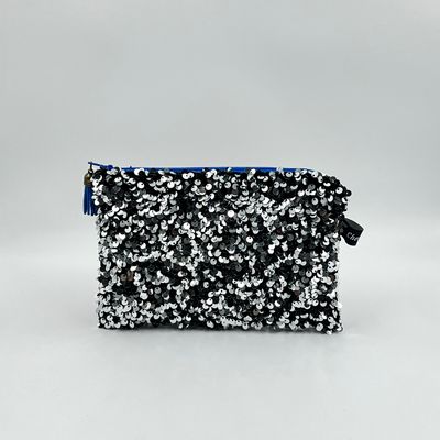 TROUSSE A TOUT "SEQUINS ARGENT - CARBONE"