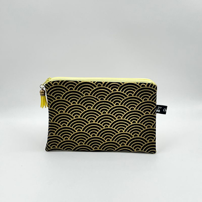 TROUSSE A TOUT "SEIGAIHA NOIR - OR"