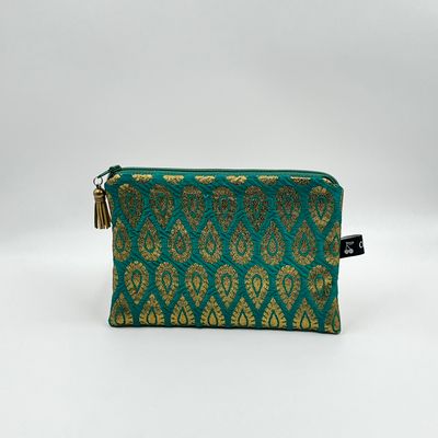 TROUSSE A TOUT "CACHEMIRE VERT - OR"