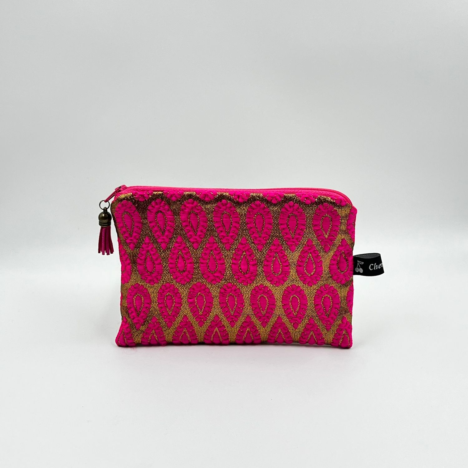 TROUSSE A TOUT "CACHEMIRE FUCHSIA - OR"
