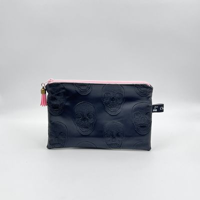 TROUSSE A TOUT "SKULL BLACK PINK - PAILLETTES"