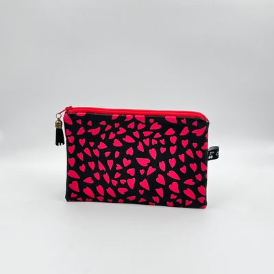 TROUSSE A TOUT "COEURS SIMILI - PAILLETTES"