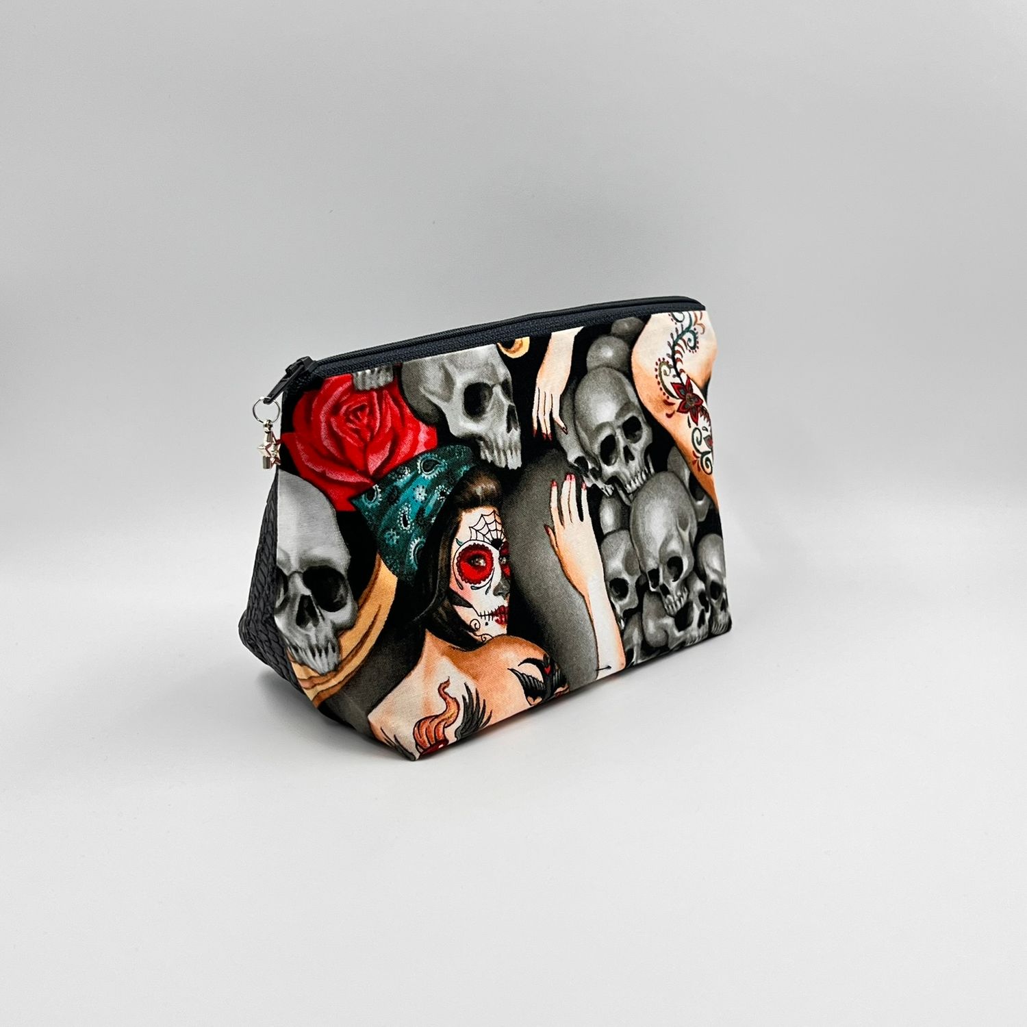 PETITE TROUSSE DE TOILETTE "SANTA MUERTE - CROCO SERPENT MAT"