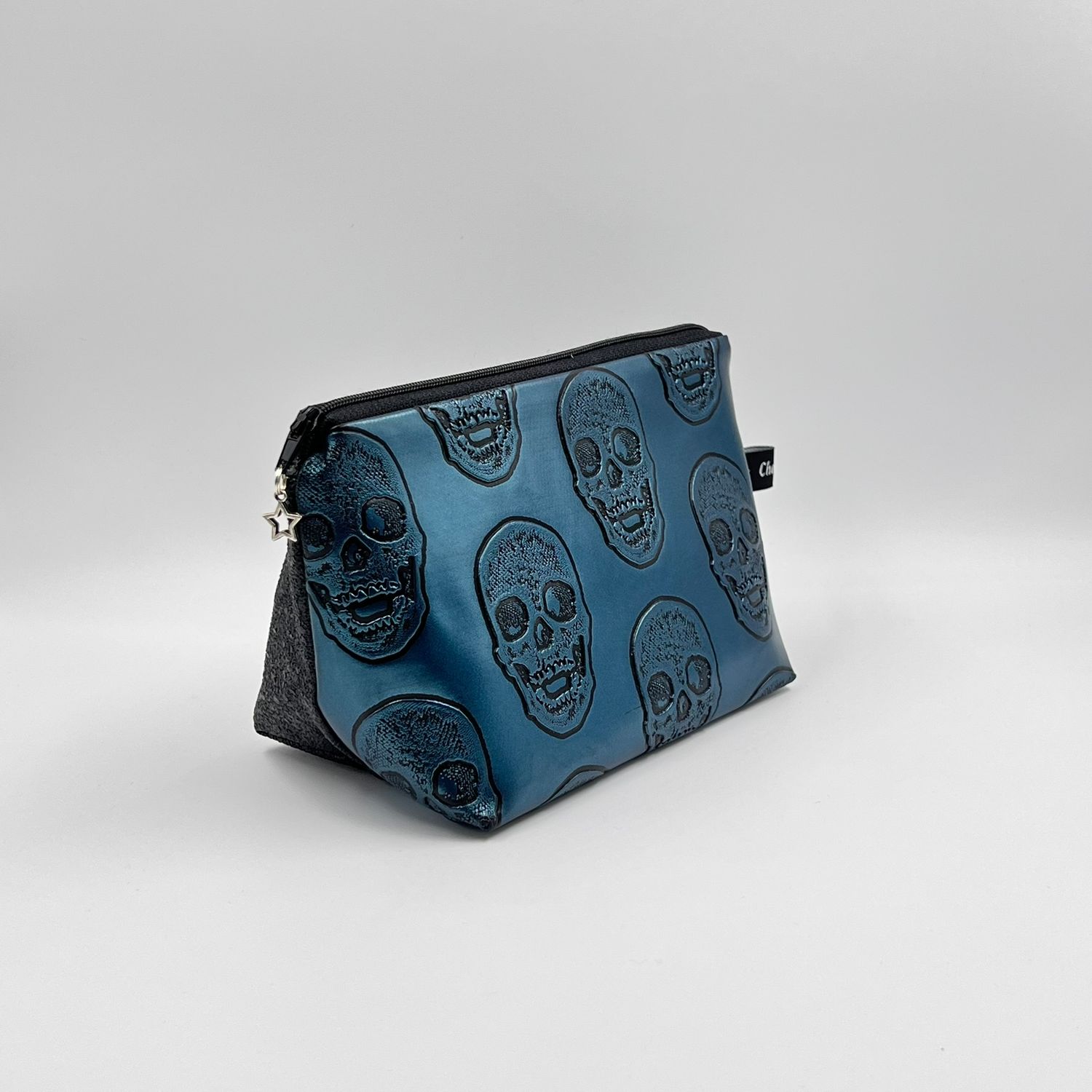 PETITE TROUSSE DE TOILETTE PETITE TROUSSE DE TOILETTE "SKULL BLEU - ROCK PAILLETTES"
