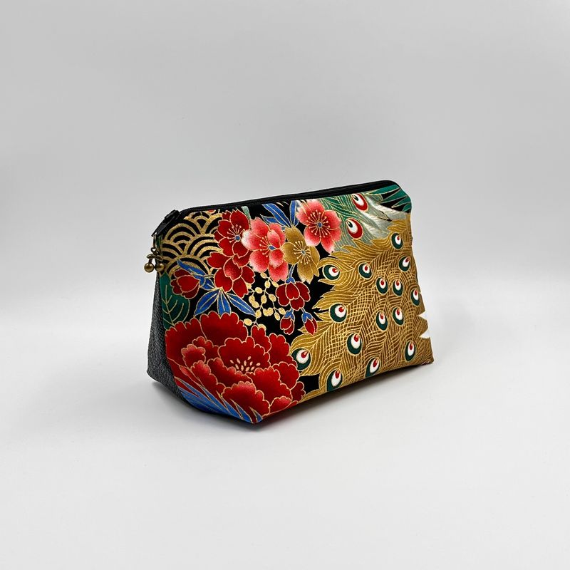 PETITE TROUSSE DE TOILETTE "PAON OR ROUGE"