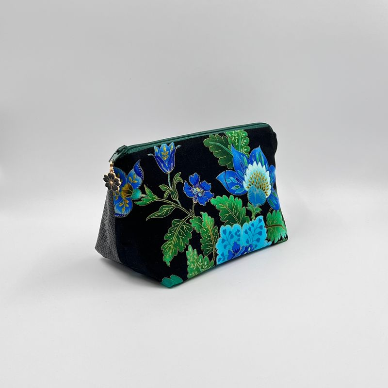 PETITE TROUSSE DE TOILETTE "BLEU MAJESTUEUX - CARBONE"