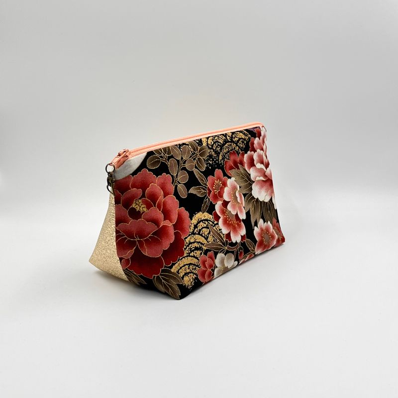 PETITE TROUSSE DE TOILETTE "GRUE CORAIL - OR"