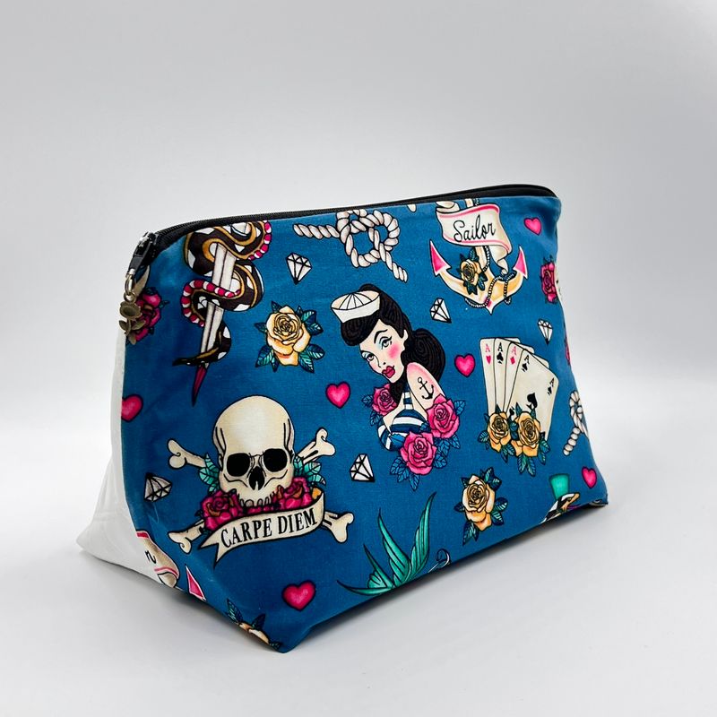 MOYENNE TROUSSE DE TOILETTE "SAILOR TATTOO - IVOIRE"