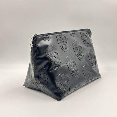 MOYENNE TROUSSE DE TOILETTE MOYENNE TROUSSE DE TOILETTE "SKULL NOIR - CARBONE"