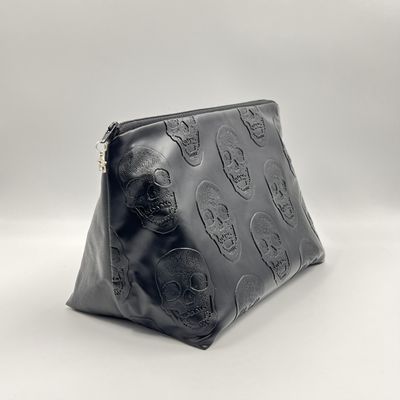 MOYENNE TROUSSE DE TOILETTE MOYENNE TROUSSE DE TOILETTE "SKULL NOIR - NOIR LISSE"