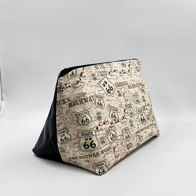 MOYENNE TROUSSE DE TOILETTE "66 ROAD - CARBONE"