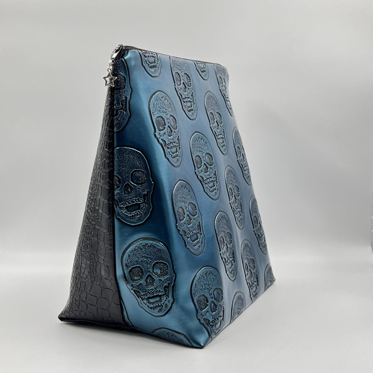 GRANDE TROUSSE DE TOILETTE GRANDE TROUSSE DE TOILETTE "SKULL BLEU - CROCO"