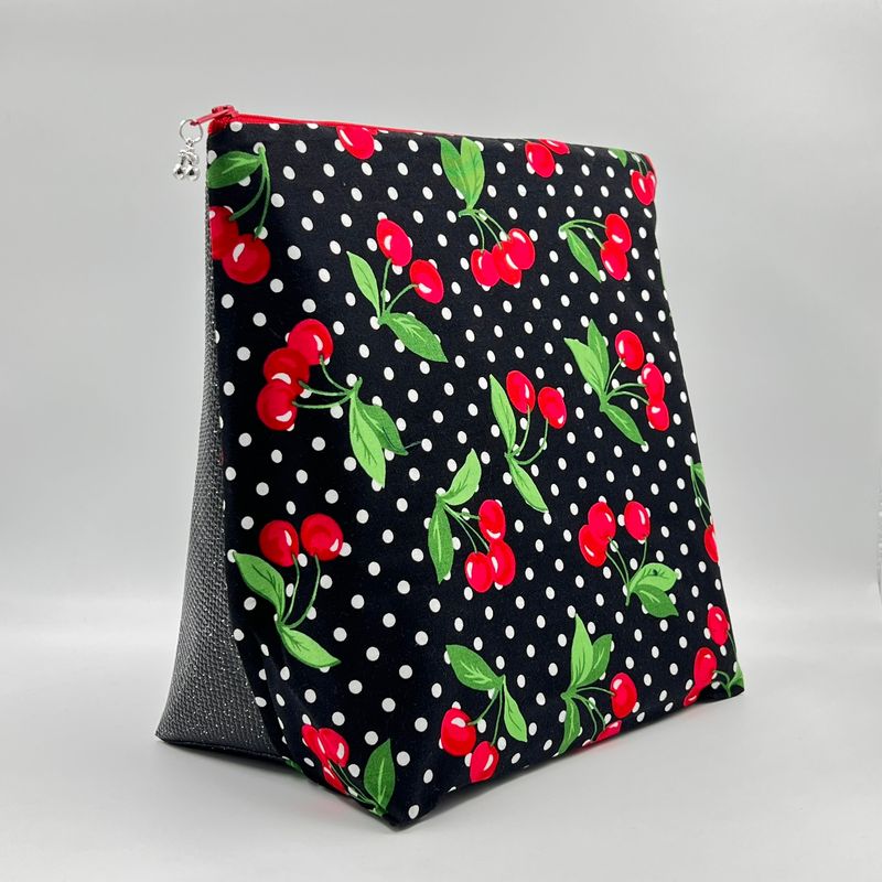 GRANDE TROUSSE DE TOILETTE "CHERRY CHERRY - PAILLETTES"