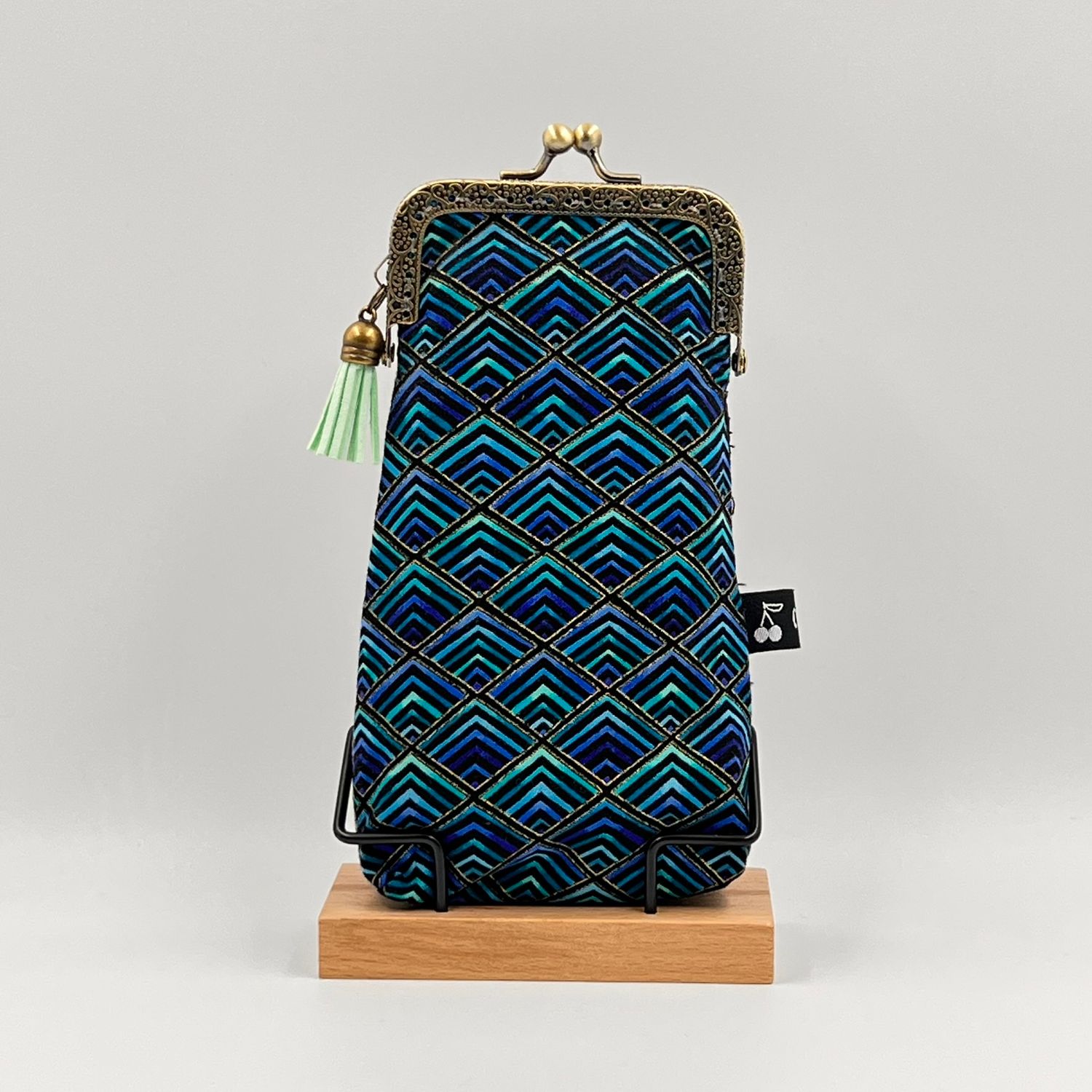 ETUI A LUNETTES VINTAGE "ART DÉCO - CARBONE"