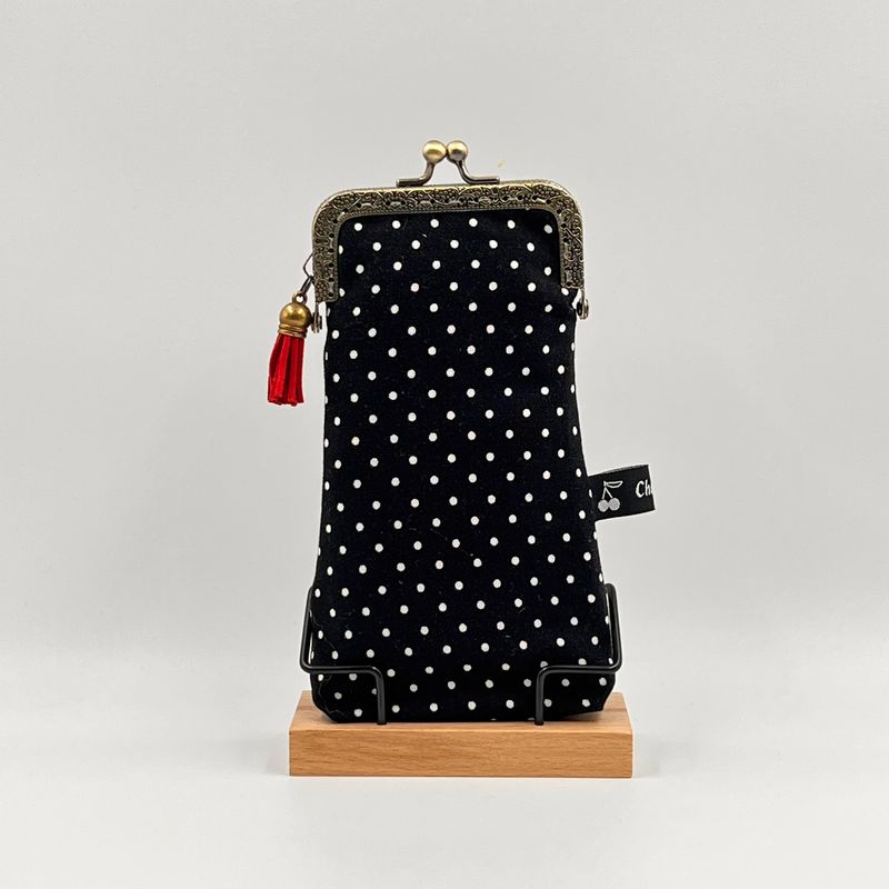 ETUI A LUNETTES VINTAGE ETUI A LUNETTES VINTAGE "NOIR A POIS - PAILLETTES"