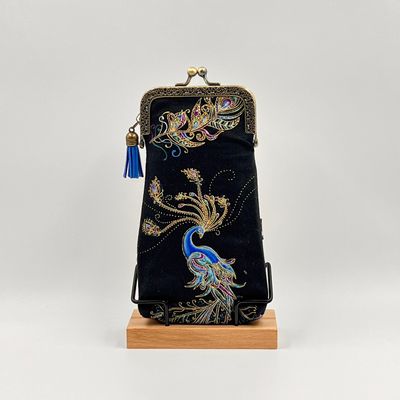 ETUI A LUNETTES VINTAGE ETUI A LUNETTES VINTAGE "PAON DORÉ - OR"