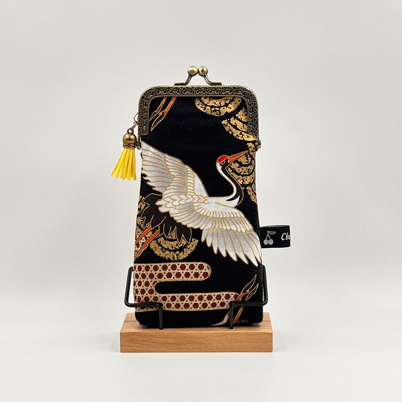 ETUI A LUNETTES VINTAGE ETUI A LUNETTES VINTAGE "HERON NOIR - OR"