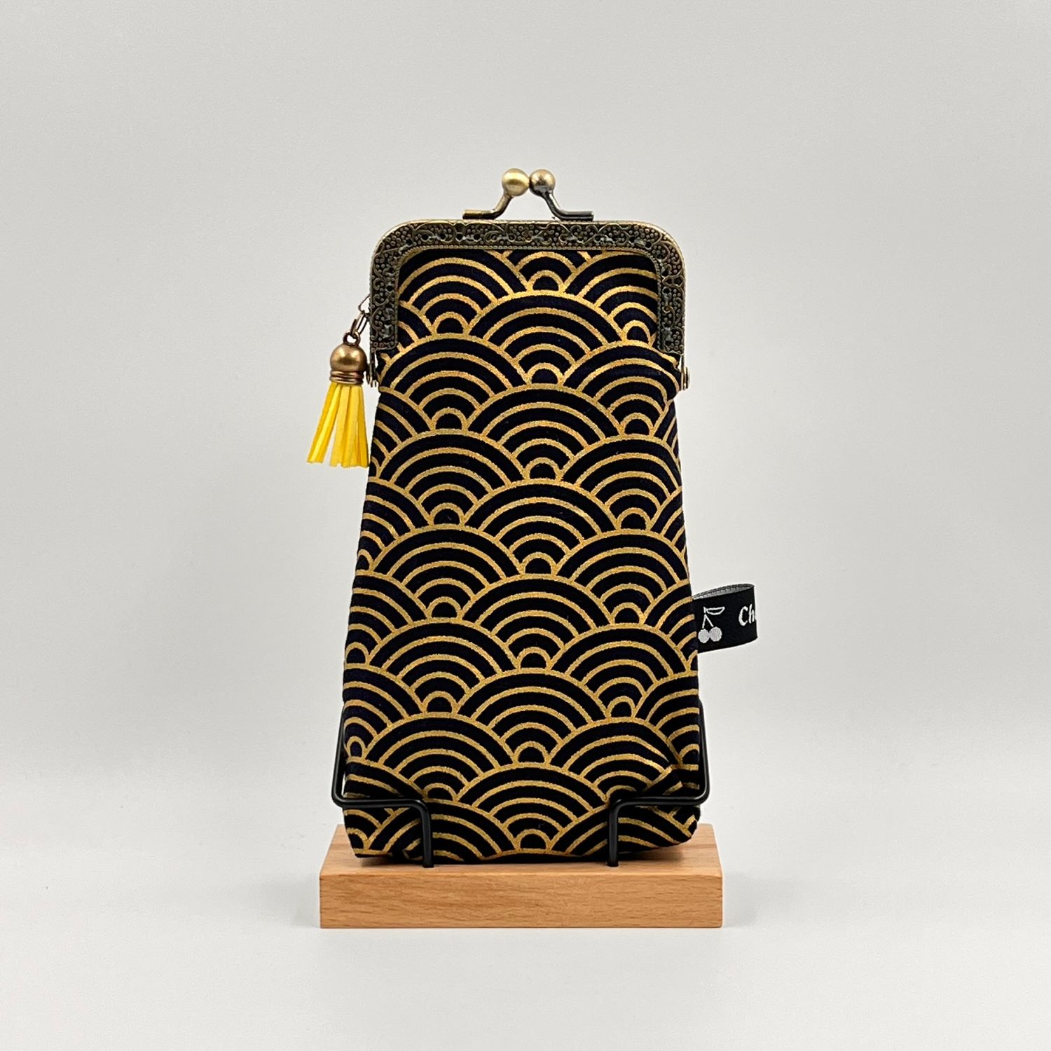 ETUI A LUNETTES VINTAGE "SEGAIHA NOIR - OR"