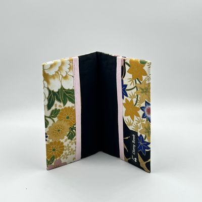 PORTE-CHEQUIER PORTE-CHEQUIER "FLEURS JAPONAISES ROSES"