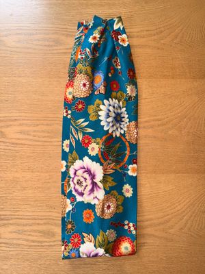 ? BANDEAU FIL DE FER ? BANDEAU FIL DE FER "JAPONAIS FLEURS TURQUOISE"
