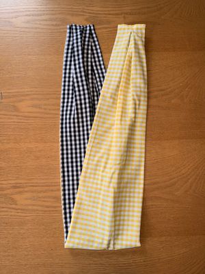 ? BANDEAU FIL DE FER bicolore ? BANDEAU FIL DE FER bicolore "VICHY JAUNE/VICHY NOIR ET BLANC"
