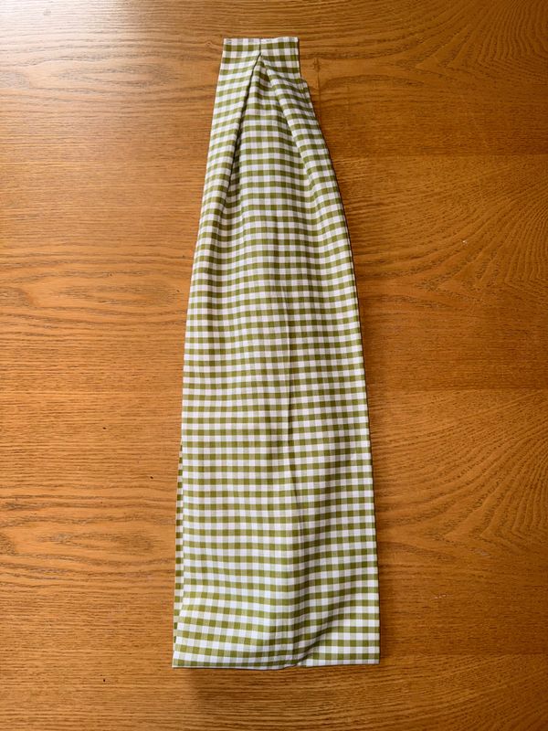 ? BANDEAU FIL DE FER ? BANDEAU FIL DE FER "VICHY VERT KAKI ET BLANC"