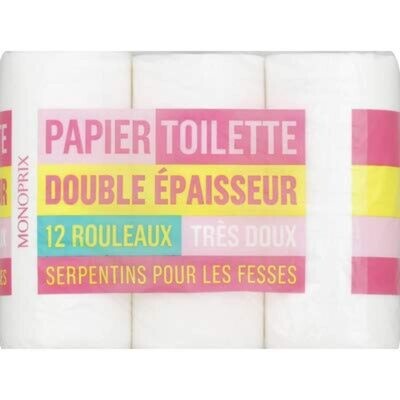 Papier toilettes monoprix 12 rouleaux