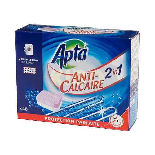 Tablettes Apta anti calcaire machine à laver x 48