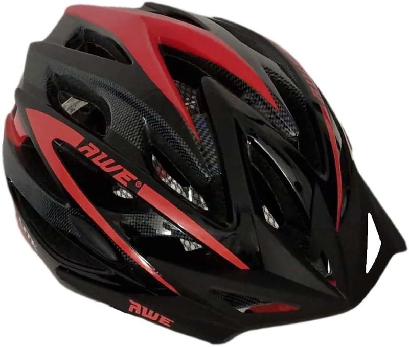 AWE AWEAerolite In Mould Bike/E-Bike Helmet Black/Red 58-61cm CE EN1078 APPROVED