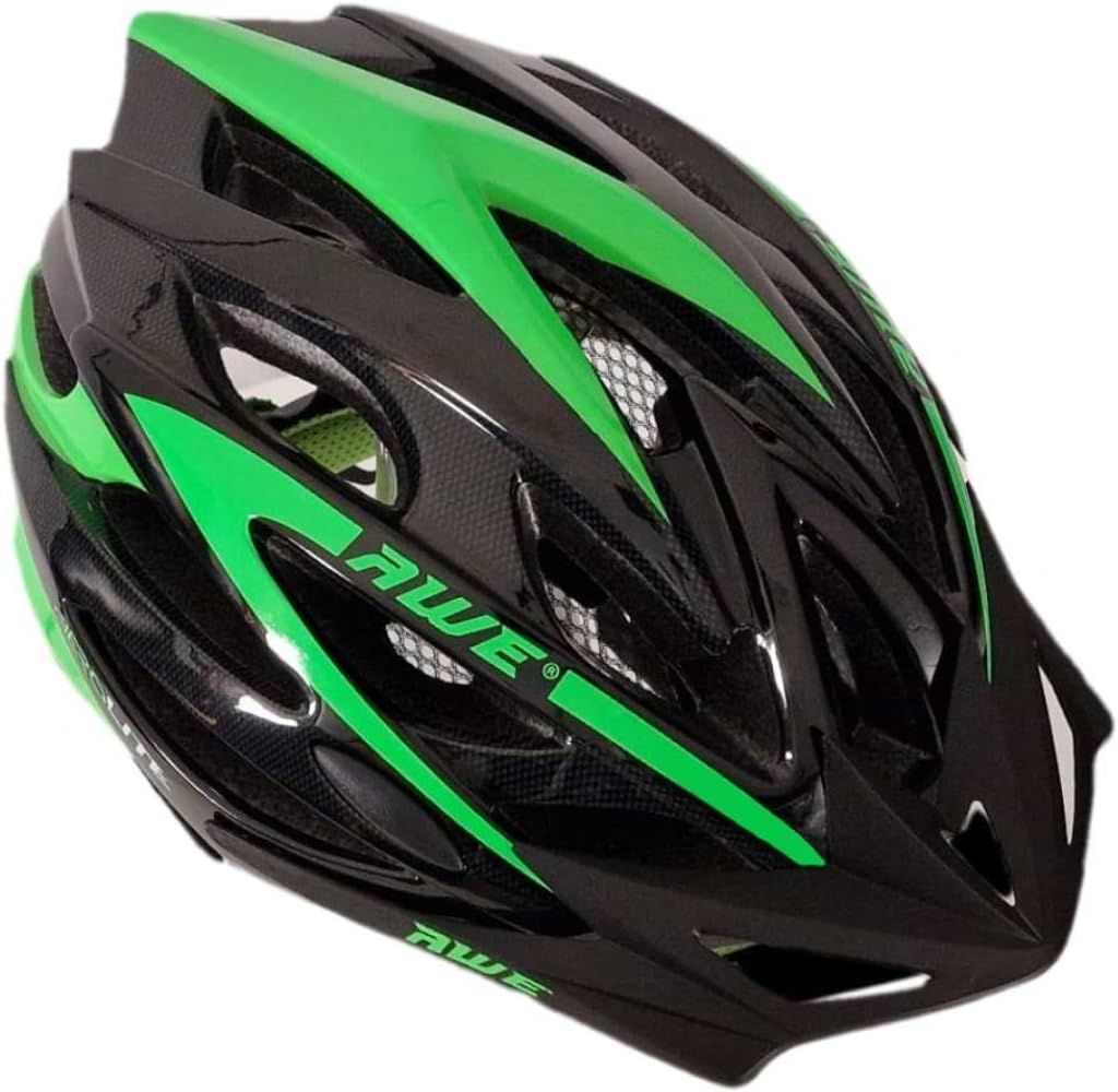 AWE AWEAerolite In Mould Bike/E-Bike Helmet Black/Green 55-58cm CE EN1078 APPROVED