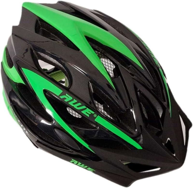 AWE AWEAerolite In Mould Bike/E-Bike Helmet Black/Green 55-58cm CE EN1078 APPROVED