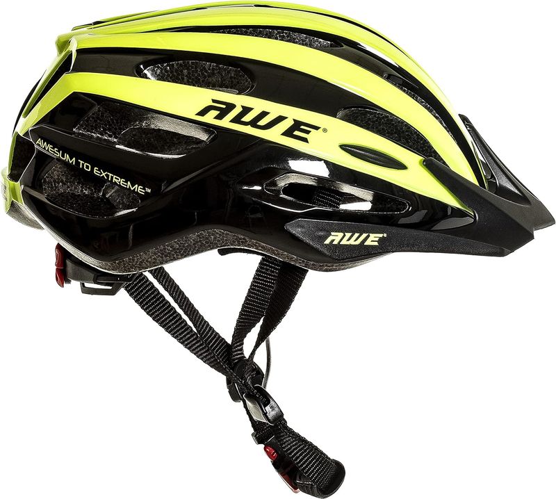 AWE AWEAir In Mould Adult Bike/E-Bike Helmet 55-58cm Black/Neon CE EN1078 APPROVED