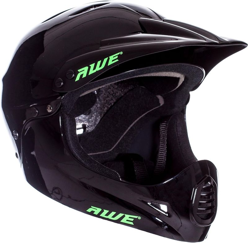 AWE AweBlaze Junior 16+/Adult BMX/Bike Full Face Helmet Black Medium 56-58cm
