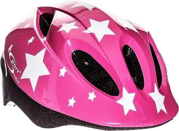 Sport Direct Pink Stars Childs Bicycle/Bike Helmet Pink 48-52cm CE EN1078 APPROVED