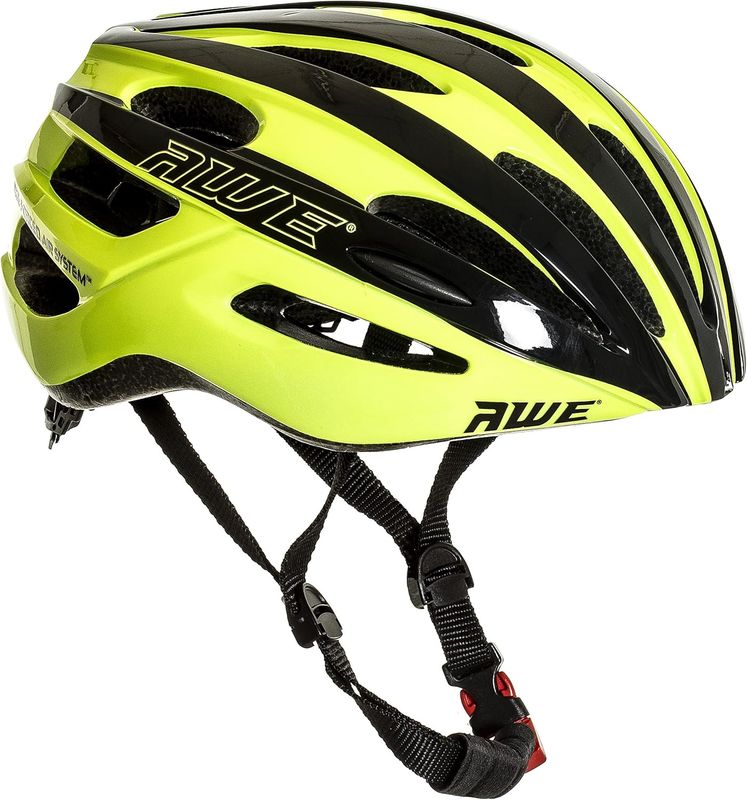 AWE AWESprint In Mould Adult E-Bike/Bike Road Racing Helmet 55-58cm Black/Neon CE EN1078 APPROVED