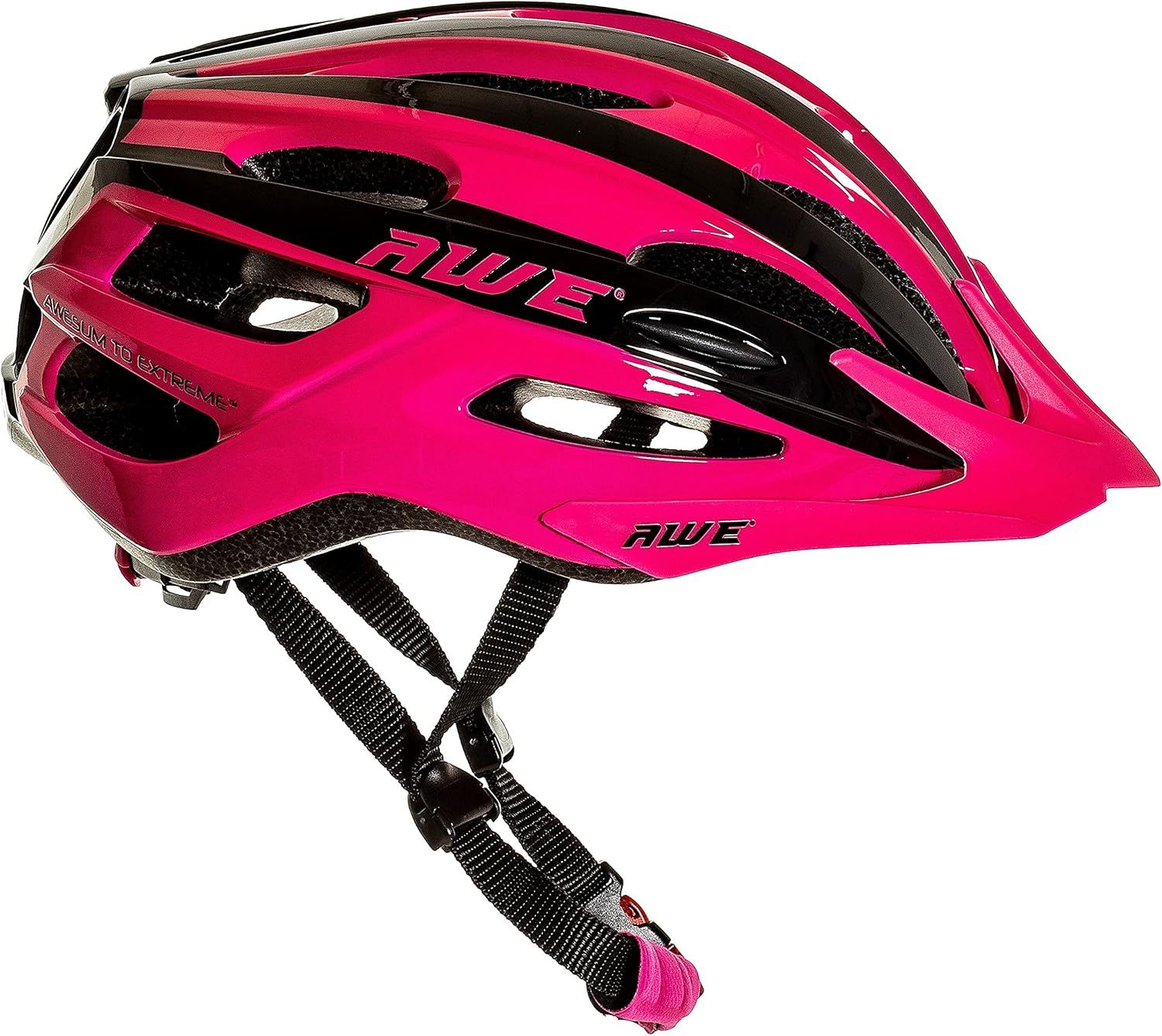 AWE AWEAir In Mould Adult Bike/E-Bike Helmet 55-58cm Black/Pink CE EN1078 APPROVED