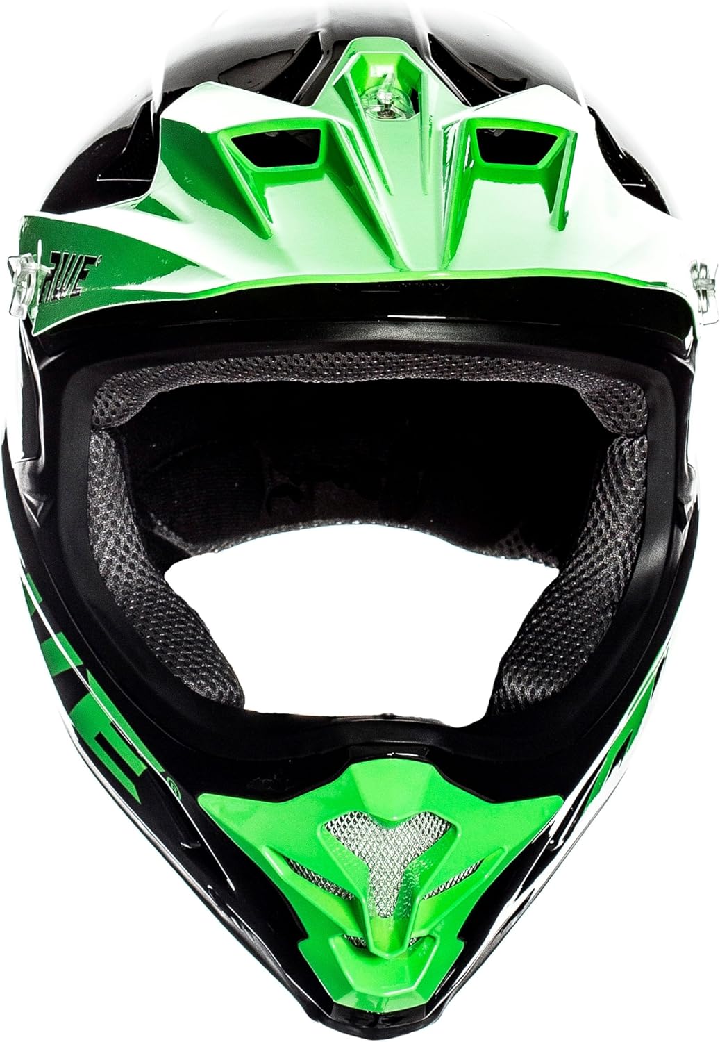 AWE AweBlast BMX/Downhill/Full Face/Enduro Helmet Black/Green 58-60cm Junior 16 +/Adult