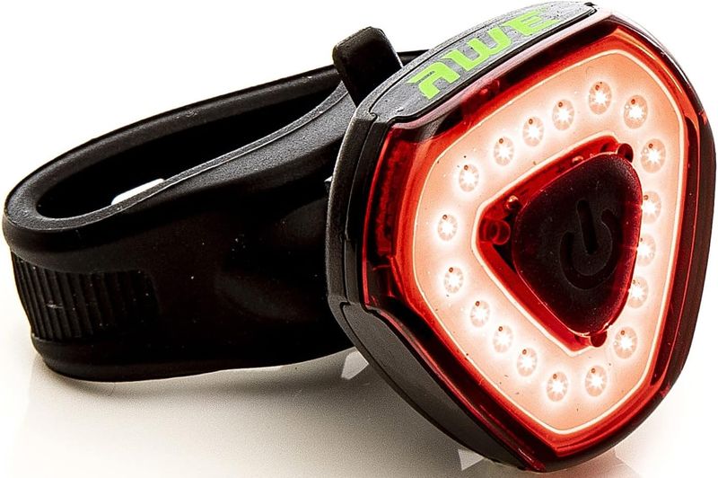AWE AWEAlert 30 Lumens Rear USB 2.0 Rechargeable Bicycle 18 COB LED's Tail light Black Visibility 800m+ IPX4 Waterproof CE Approved