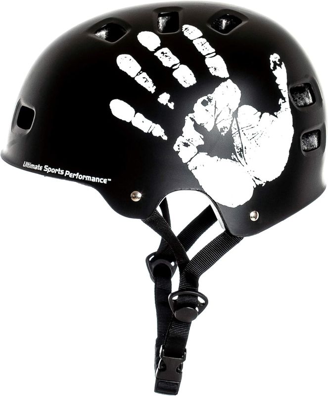 Sport Direct "The Hand™" BMX Bicycle Bike Helmet Black 55-58cm CE EN 1078:2012 Approved