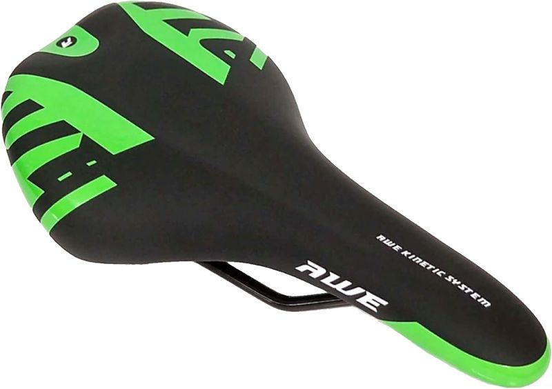 AWE Adult MTB Race Saddle Mens Green Black AWE Adult MTB Race Saddle Mens Green Black