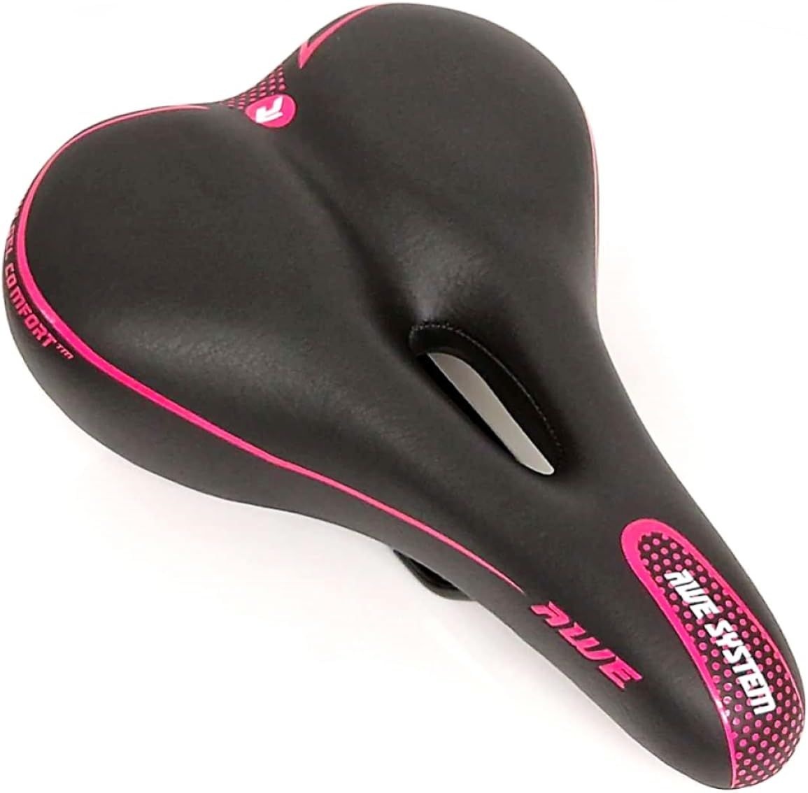 AWE Adult Ladies EXTREME COMFORT GEL Bicycle Saddle Pink/Black L