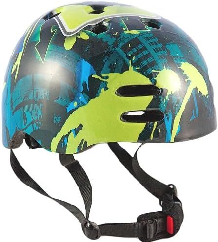 Sport Direct "No Bounds™" BMX/Bike/Skateboard Helmet Blue/Green 55-58cm CE EN1078 APPROVED