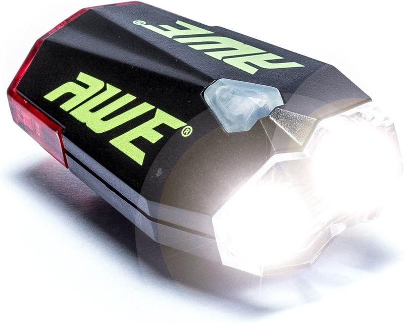 AWE 40 Lumens Front/Rear USB 360 Degree Protection Bicycle Helmet Light 2 x LED's. Fully rechargable Visibility 800m+ IPX4 Waterproof CE Approved AWE 40 Lumens Front/Rear USB 360 Degree Protection Bicycle Helmet Light 2 x LED's. Fully rechargable Visibility 800m+ IPX4 Waterproof CE Approved