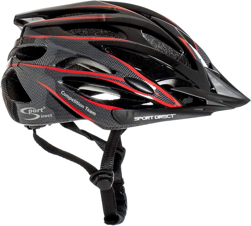 Sport Direct "Team Comp" 24 Vent E-Bike/Bike Helmet Graphite/Red/Black 58-61cm CE EN1078 APPROVED