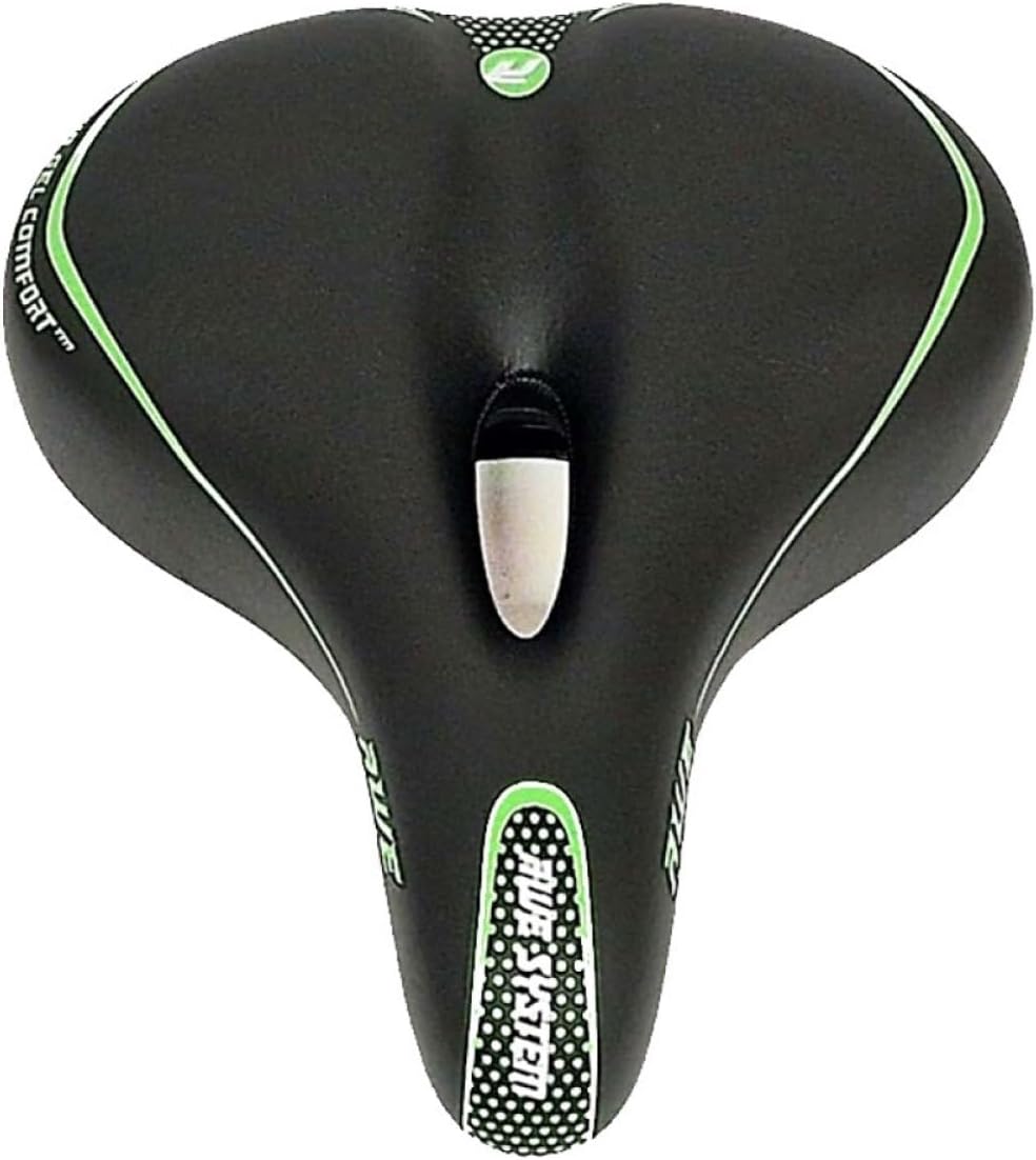AWE Adult Ladies EXTREME COMFORT GEL Bicycle Saddle Green/Black L