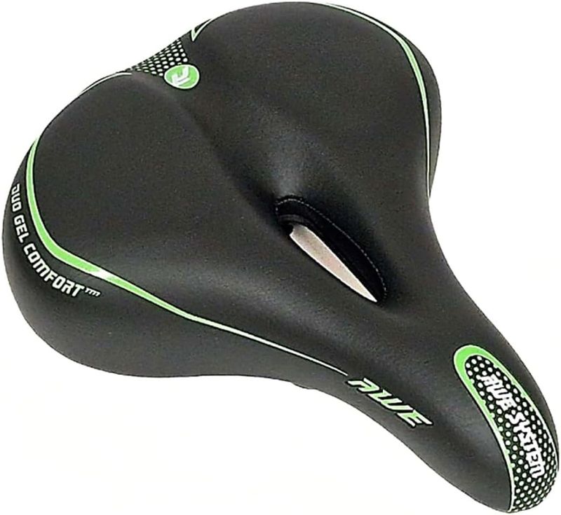 AWE Adult Ladies EXTREME COMFORT GEL Bicycle Saddle Green/Black L