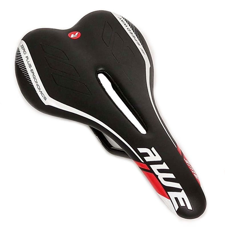 AWE SUPER LIGHT Chromo Rails Adult Racing Saddle Mens Black/Red