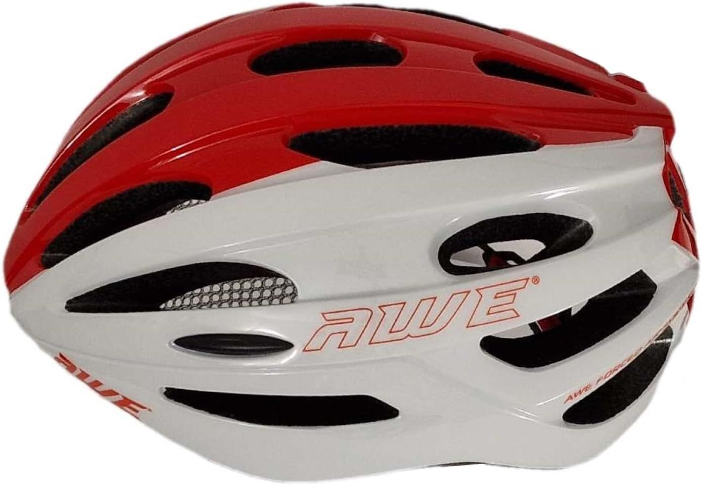 AWE AWESprint Adult In Mould E-Bike/Bike Helmet White/Red 58-61cm CE EN1078 APPROVED