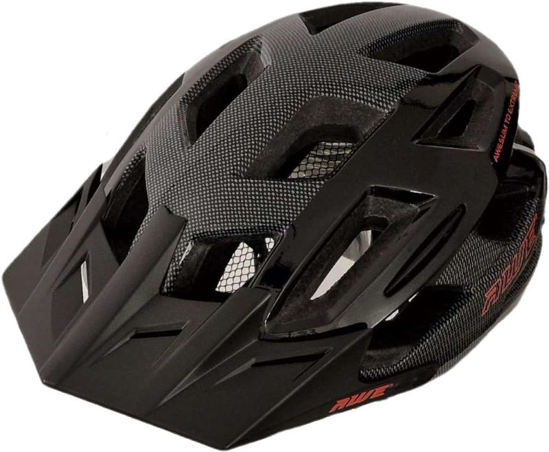 AWE AWERide Enduro/Freeride Bicycle/Bike/E-Bike Helmet Black/Red Large 58-61cm CE EN1078 APPROVED